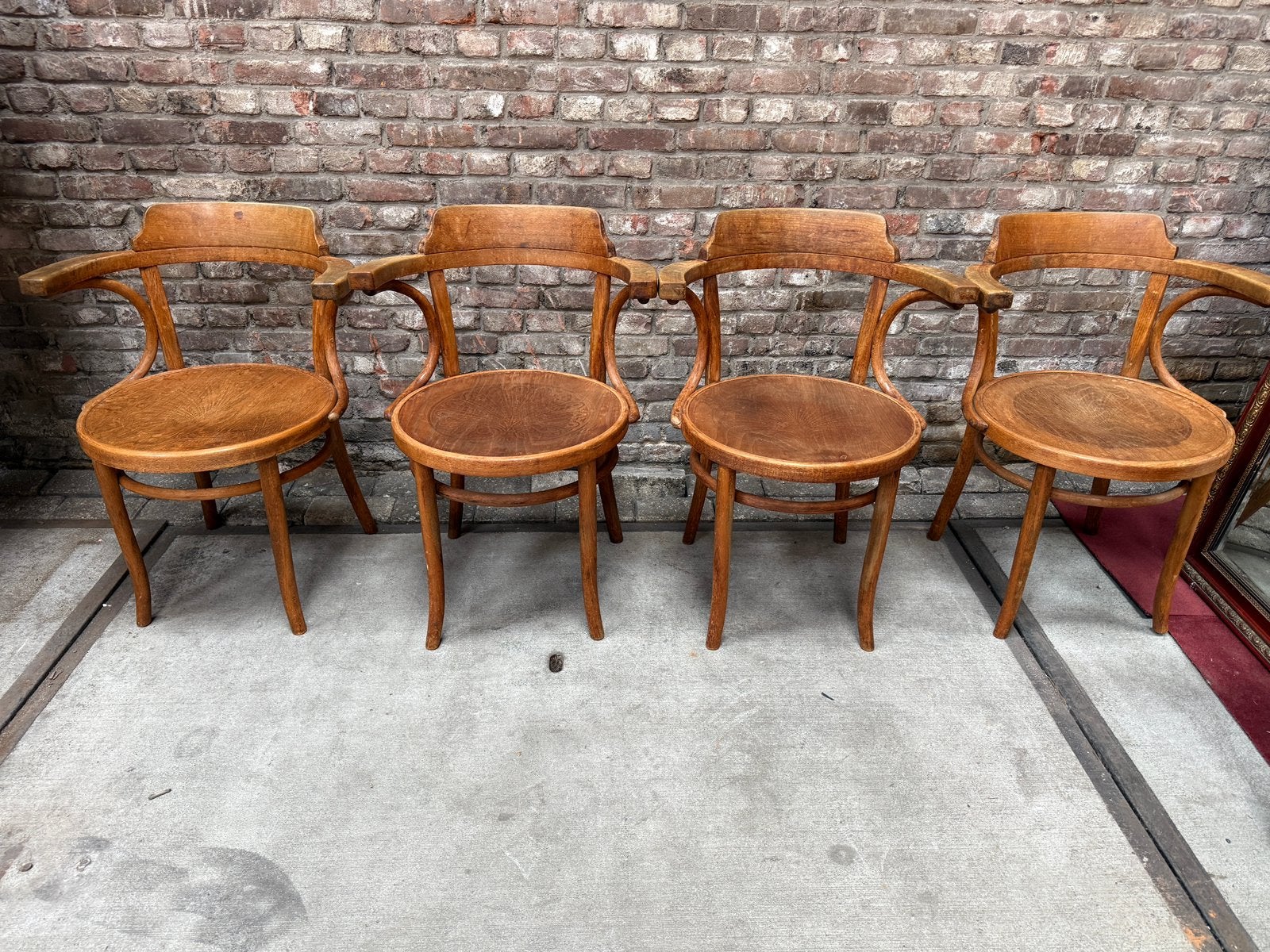 4 café stoelen Thonet stijl, Antiek en Kunst, Antiek | Meubels | Stoelen en Banken, Ophalen