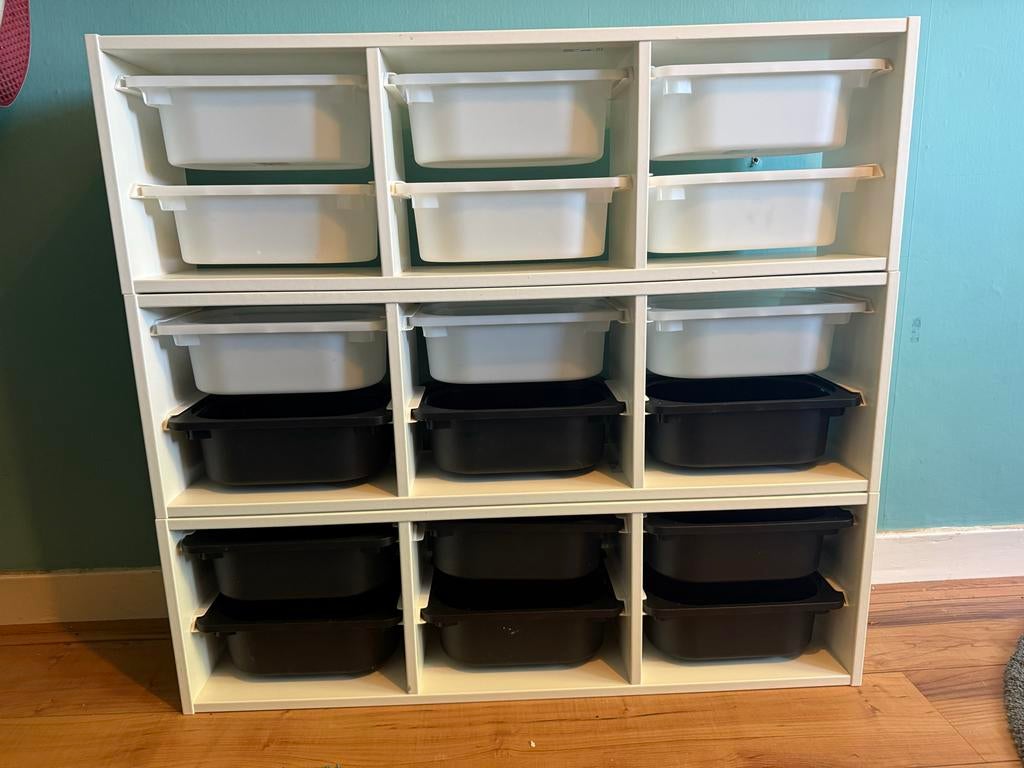 3 x IKEA Trofast opbergkast met bakken, Kast, Zo goed als nieuw, 75 tot 100 cm, Minder dan 50 cm