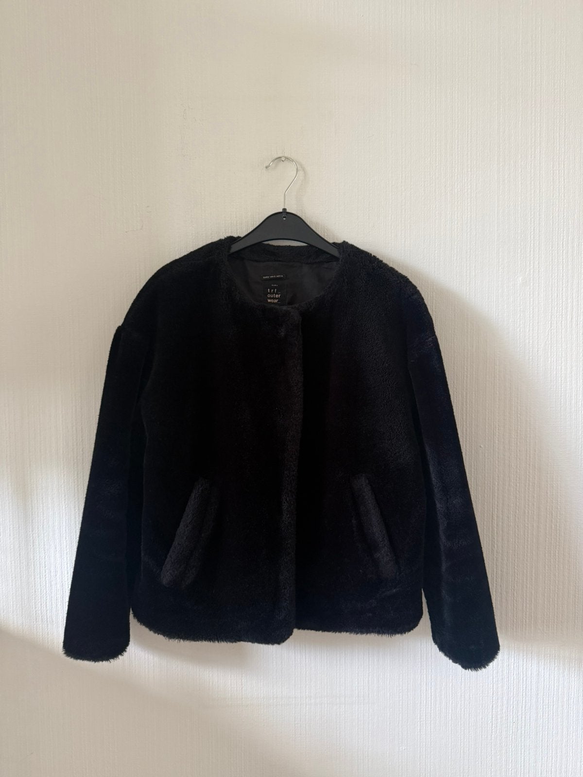 Zara zwarte faux fur jas herfstjas winterjas Maat S, Ophalen of Verzenden, Zo goed als nieuw, Maat 36 (S), Zwart