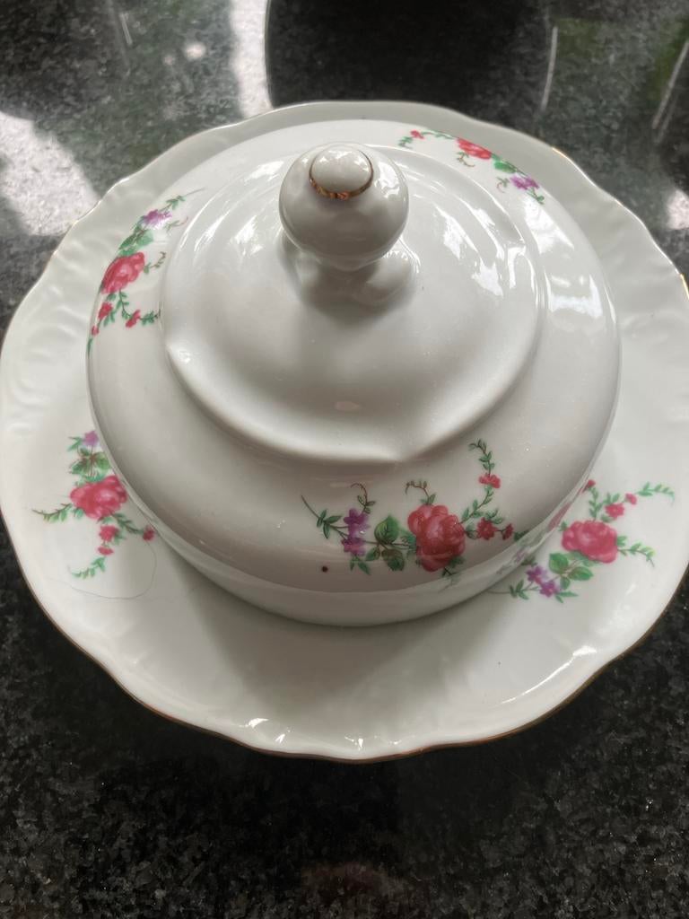 Botervloot met bloemenmotief - Alleen ophalen, Ophalen, Gebruikt, Overige typen, Overige stijlen
