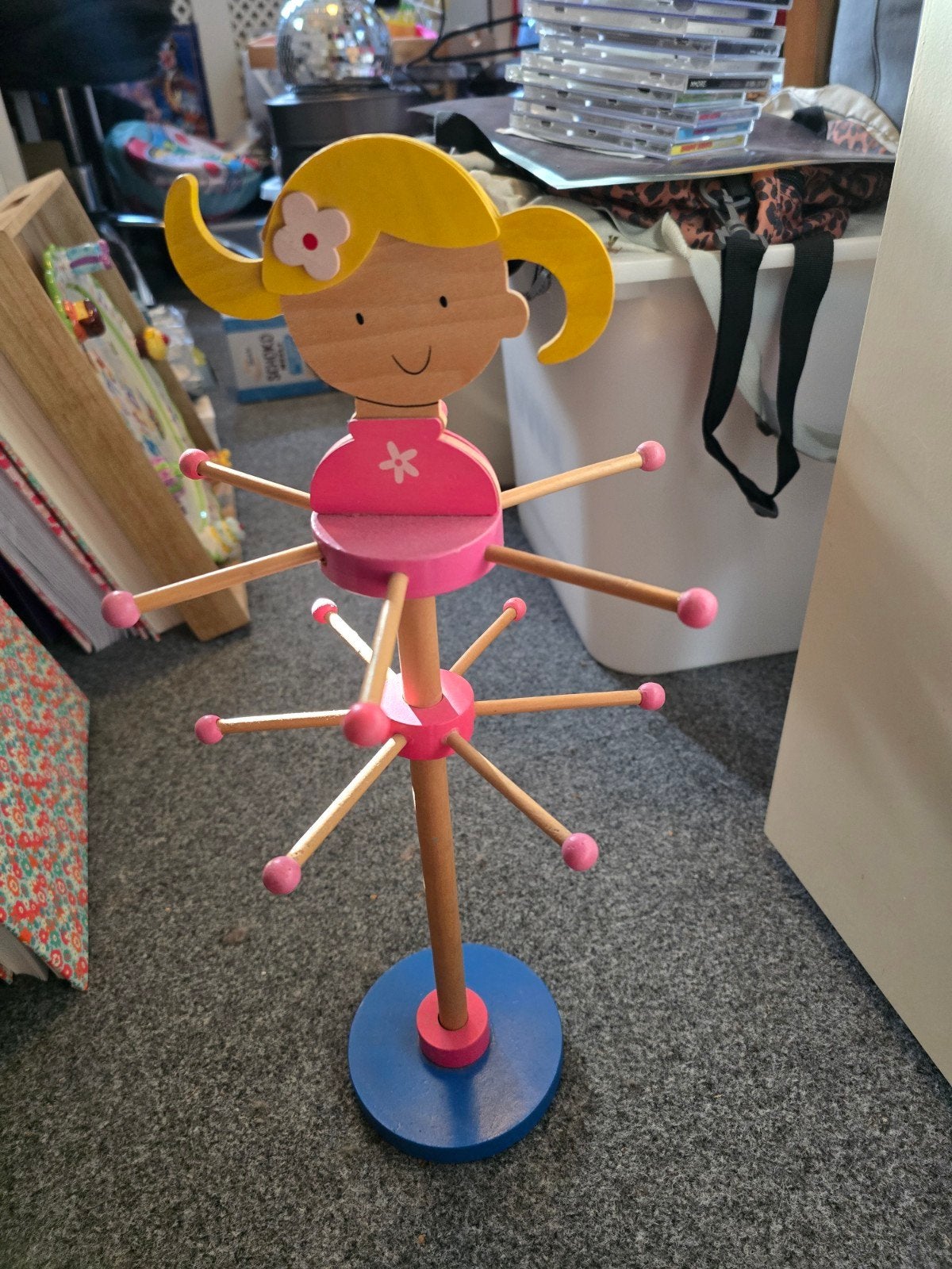 Leuke houten sieradenstandaard voor kinderen, Ophalen of Verzenden, Gebruikt, Meerkleurig, Hout