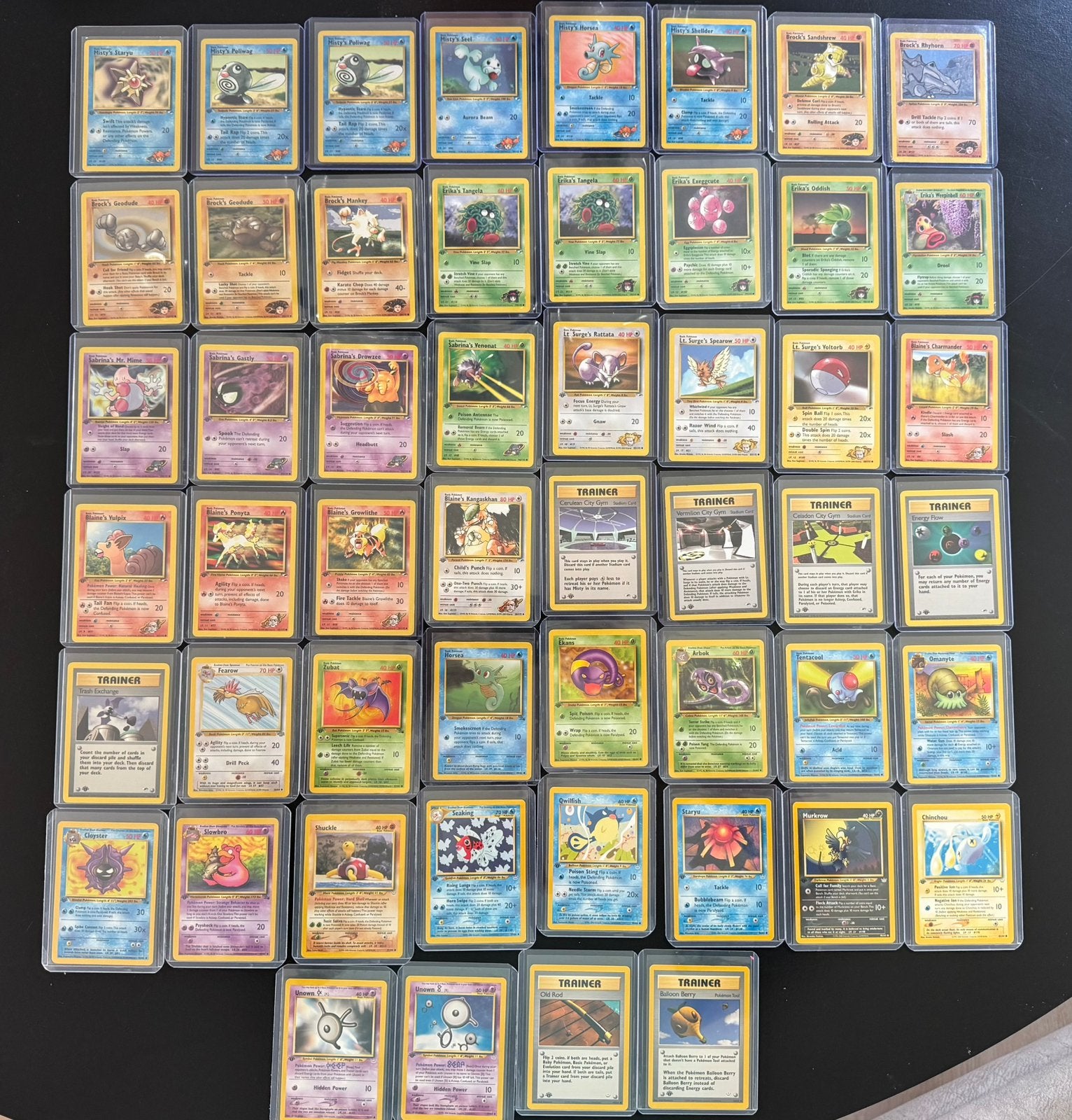 Pokémon 1st edition kaarten collectie 52 stuks