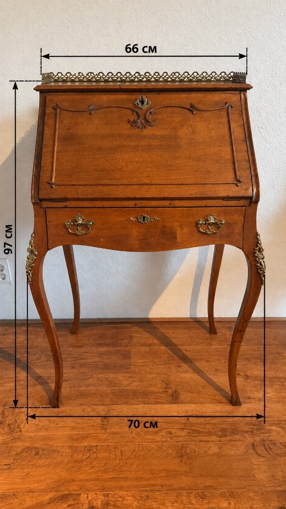 Vintage secretaire in Louis XV-stijl, Ophalen, Gebruikt