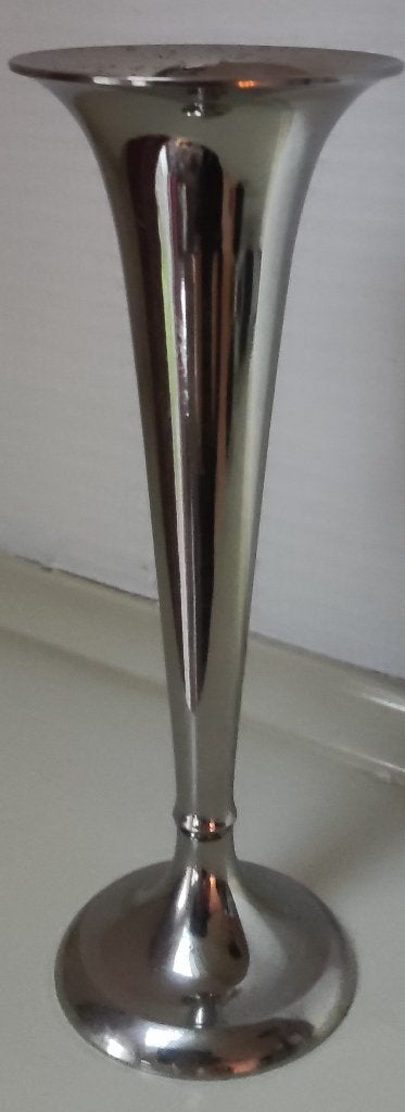 Verzilverd vaasje, smal model, Ophalen of Verzenden