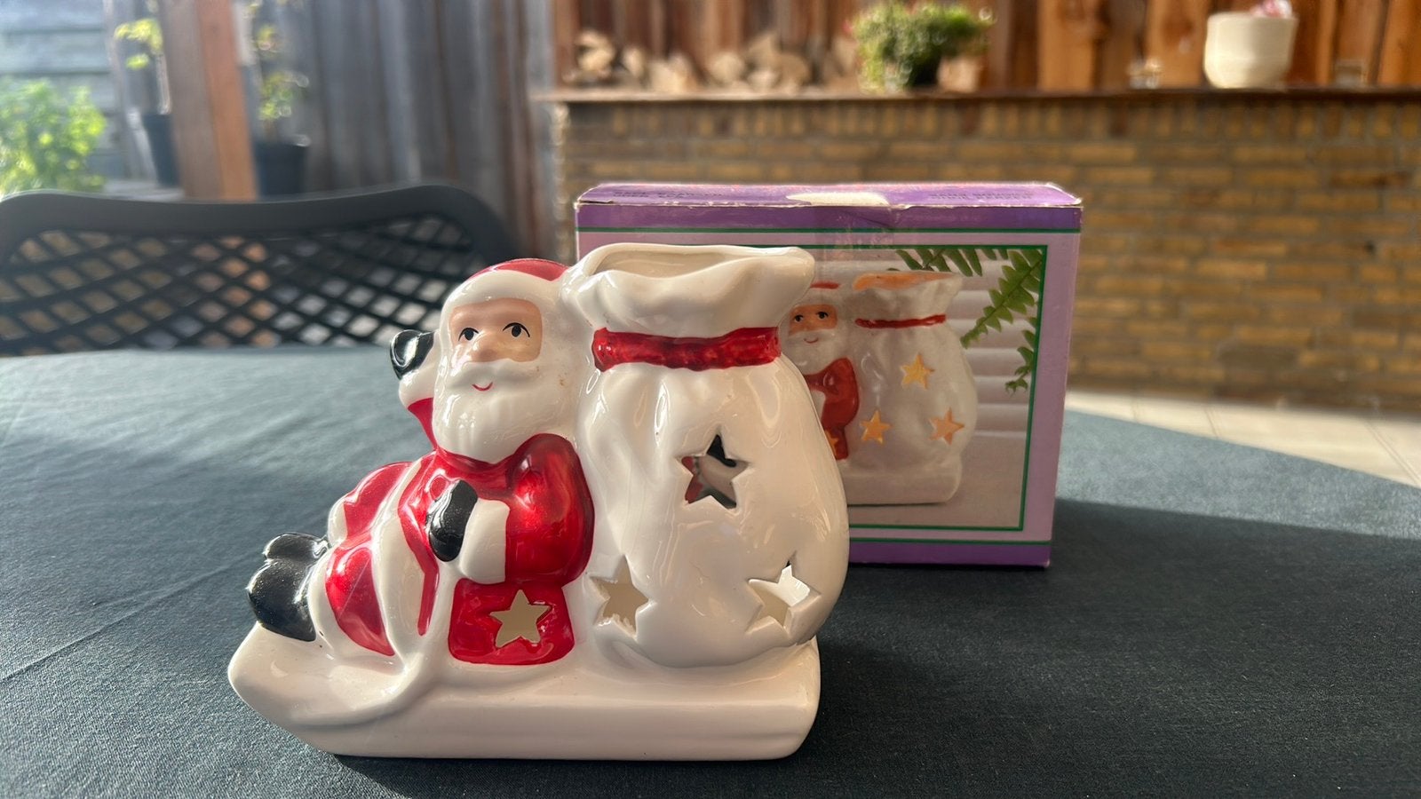 Kerst theelicht kerstman, Ophalen of Verzenden