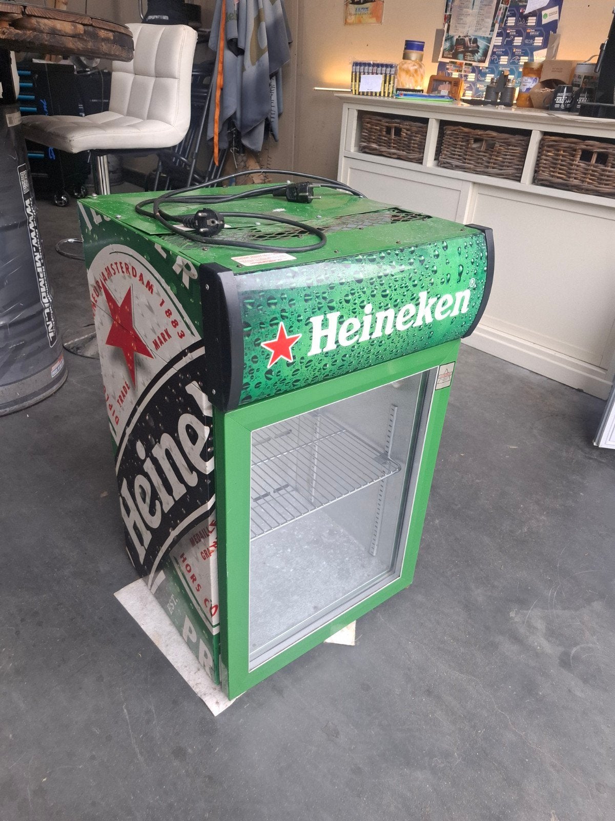 Heineken koelkast, Ophalen, Reclamebord, Plaat of Schild, Heineken