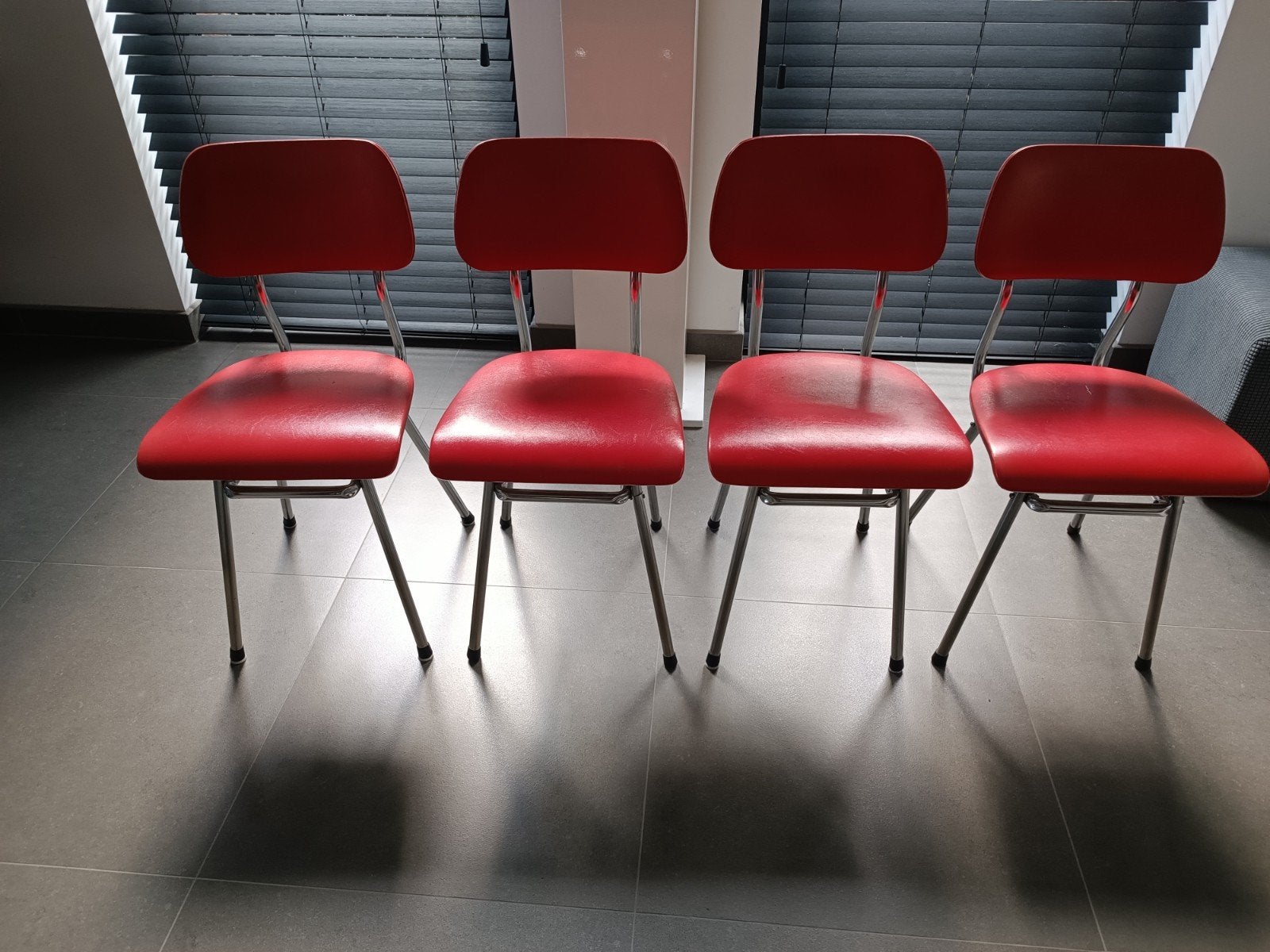 Set van 4 studie model stoelen van Brabantia Steel uit 1962, Ophalen of Verzenden, Gebruikt
