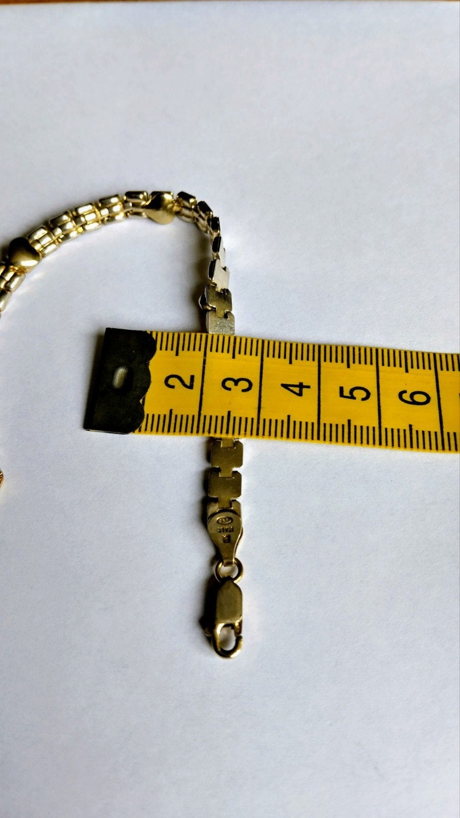 gouden zilveren armband gemerkt zie foto,s, Ophalen of Verzenden, Zo goed als nieuw, Goud, Goud