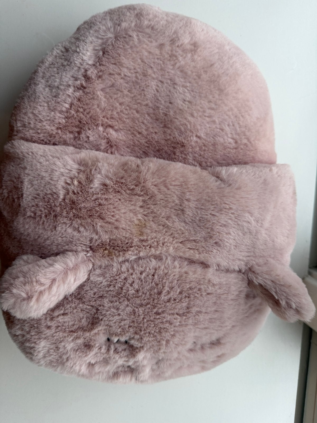 Warm voetenkussen - Roze pluche, Gebruikt, Ophalen of Verzenden, Roze, Overige vormen