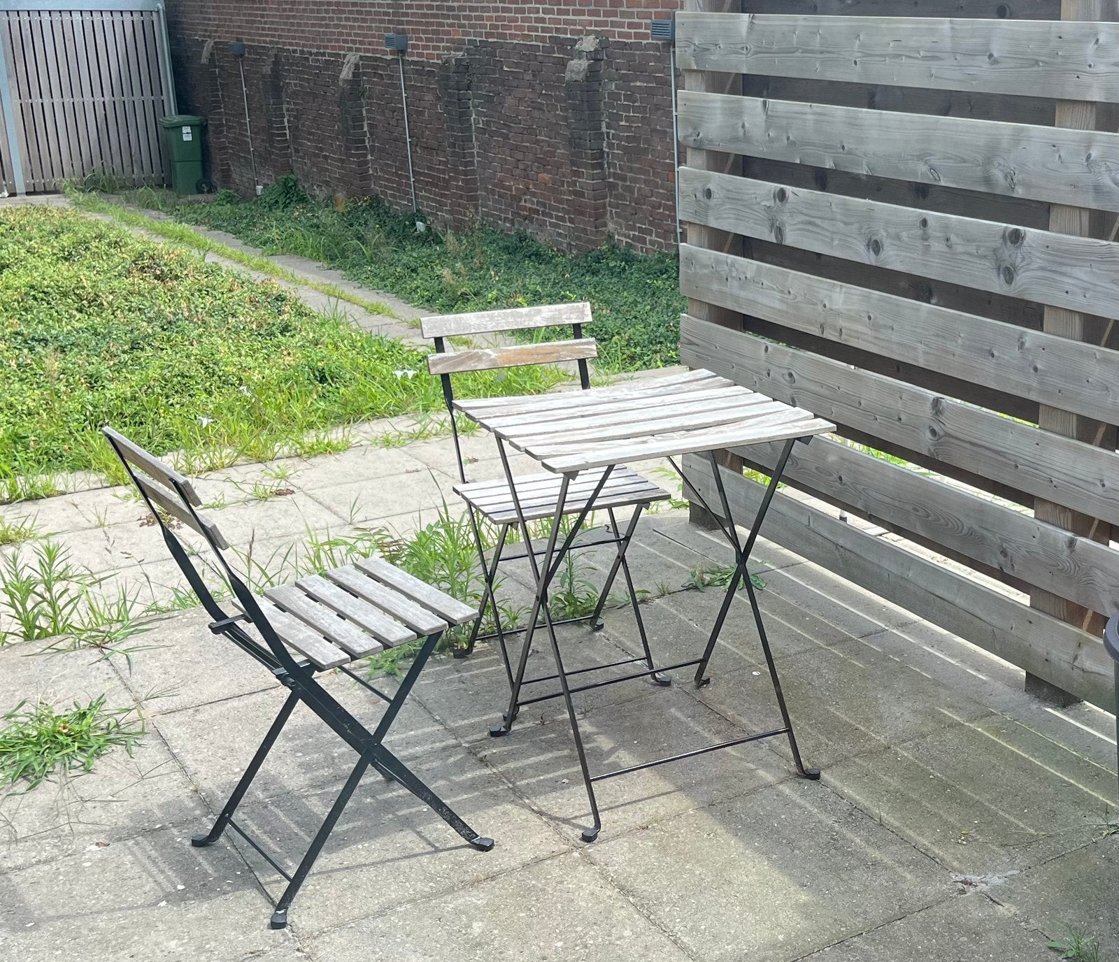 Ikea outdoor chairs and table, Ophalen, Gebruikt, 2 zitplaatsen