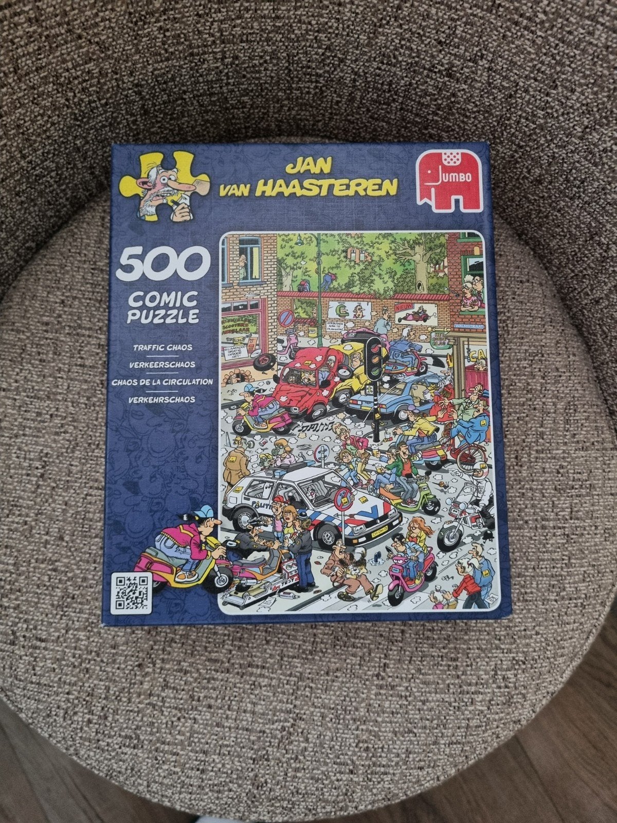 Jan van Haasteren 500 stukjes - Verkeerschaos, Hobby en Vrije tijd, Ophalen, 500 t/m 1500 stukjes, Zo goed als nieuw, Legpuzzel