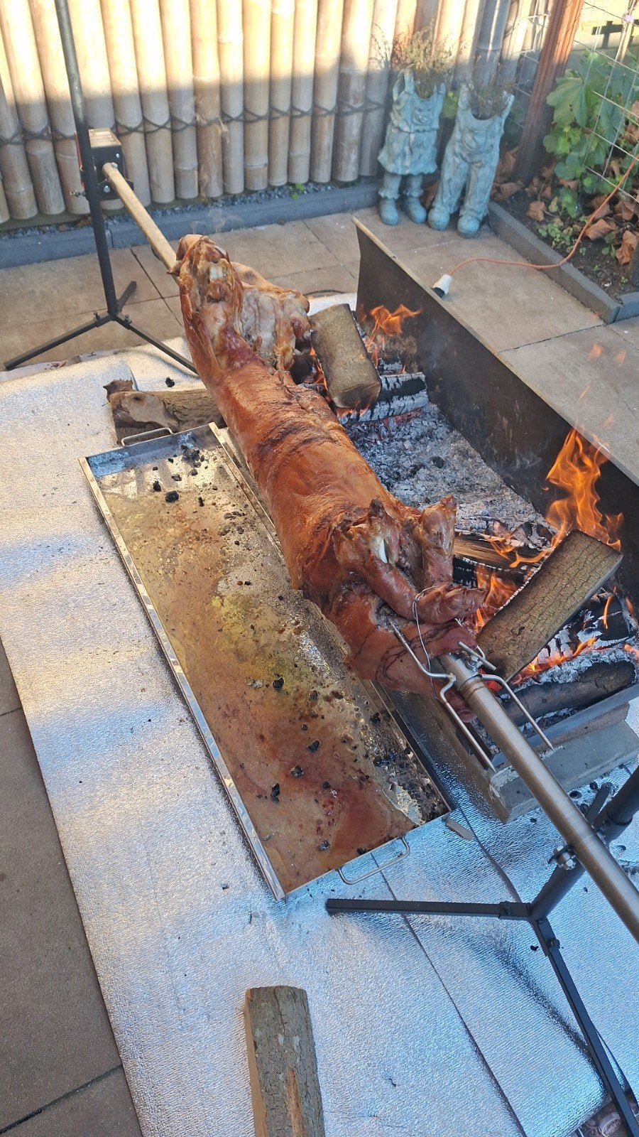 Bq spit draaiende grill voor speenvarken of lam, Ophalen of Verzenden