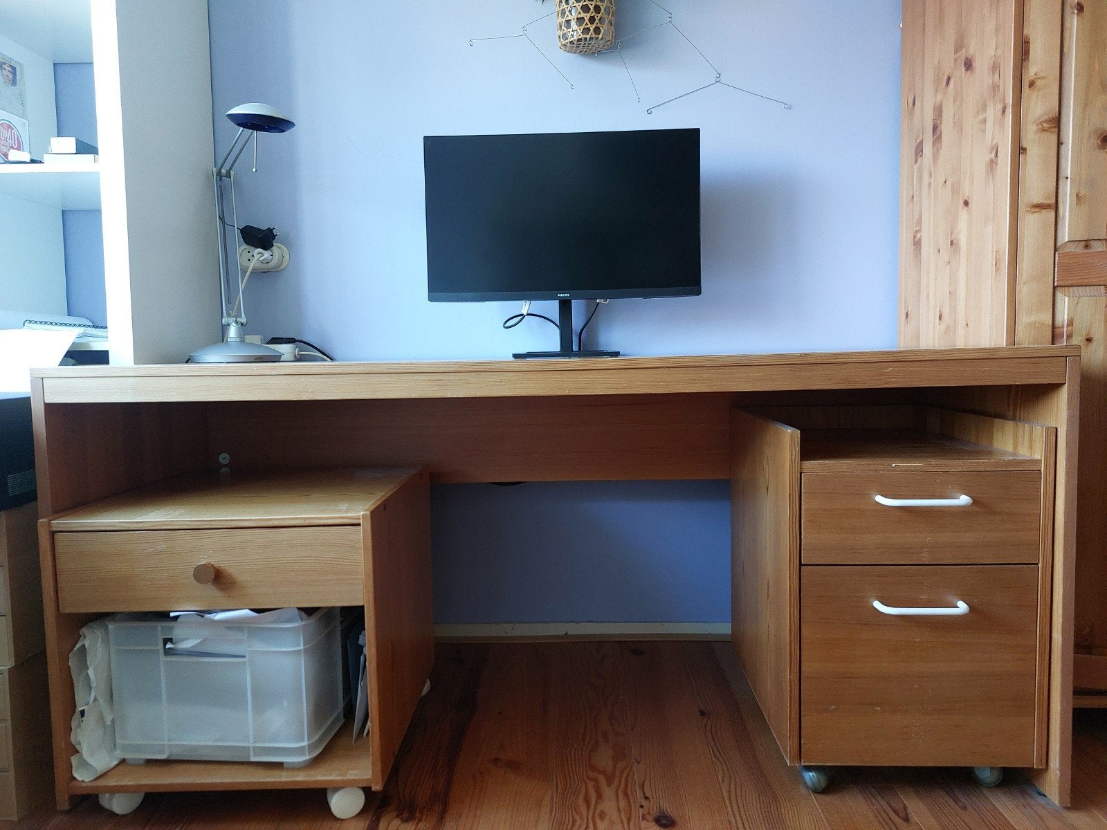 Bureau | Grenen | Ikea, Ophalen, 160 cm, Gebruikt, Scandinavisch