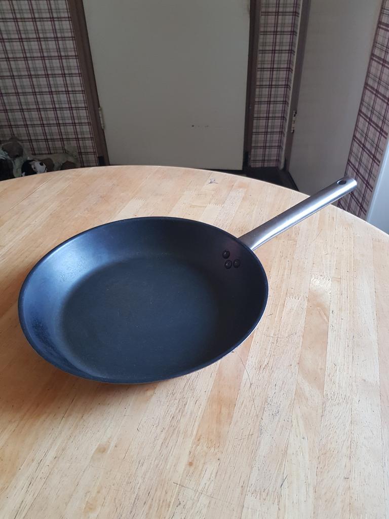 Braadpan/bakpan, Ophalen of Verzenden, Gebruikt, Rvs, Koekenpan of Braadpan