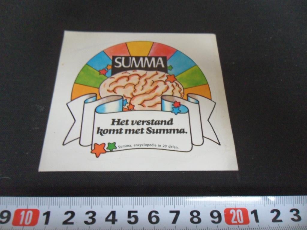 sticker SUMMA Het verstand komt met SUMMA, Ophalen, Zo goed als nieuw