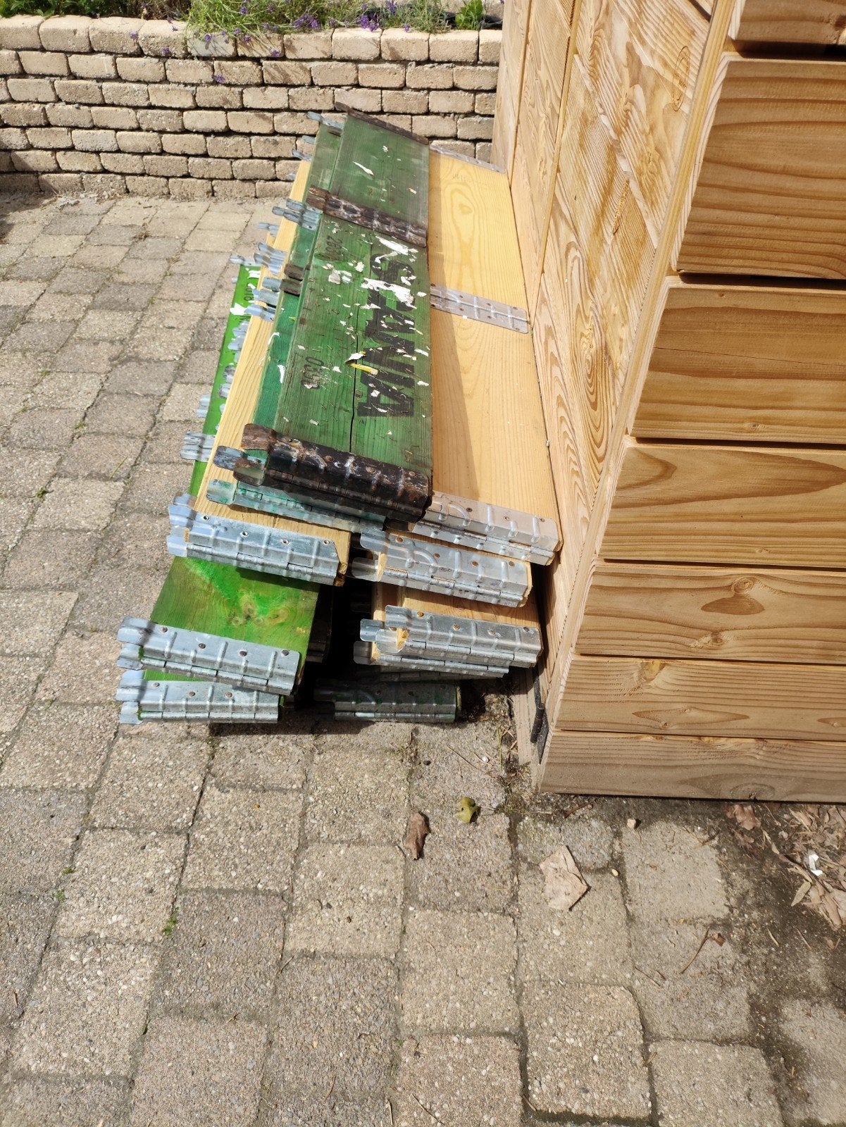 Palletranden moestuinbakken, Ophalen, Zo goed als nieuw