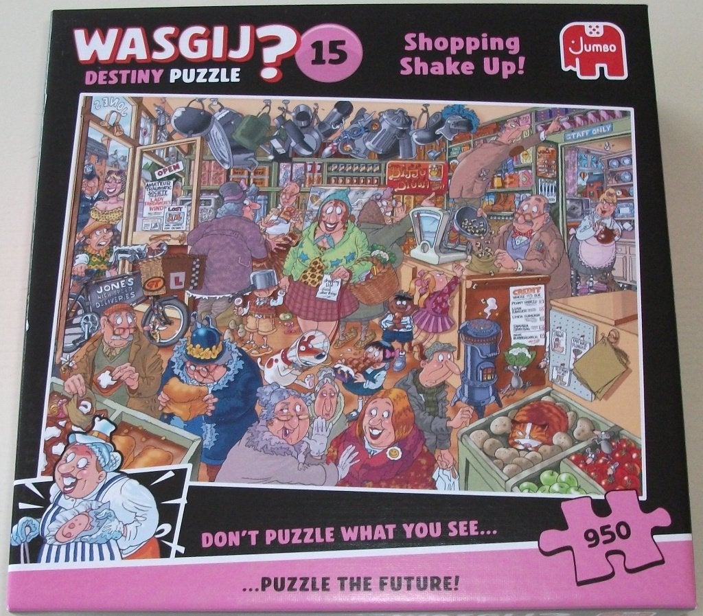 Puzzel *** WINKELWAANZIN! *** 950 stukjes Wasgij Destiny 15, Ophalen of Verzenden, 500 t/m 1500 stukjes, Zo goed als nieuw, Legpuzzel