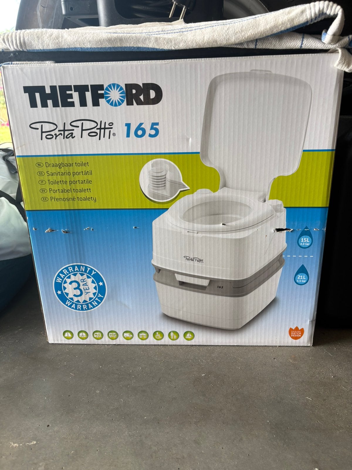 Porta potti, Ophalen, Nieuw