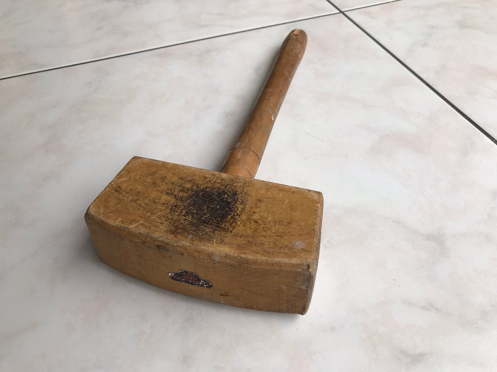 Houten hamer van het merk Nooitgedacht, Antiek en Kunst, Ophalen of Verzenden
