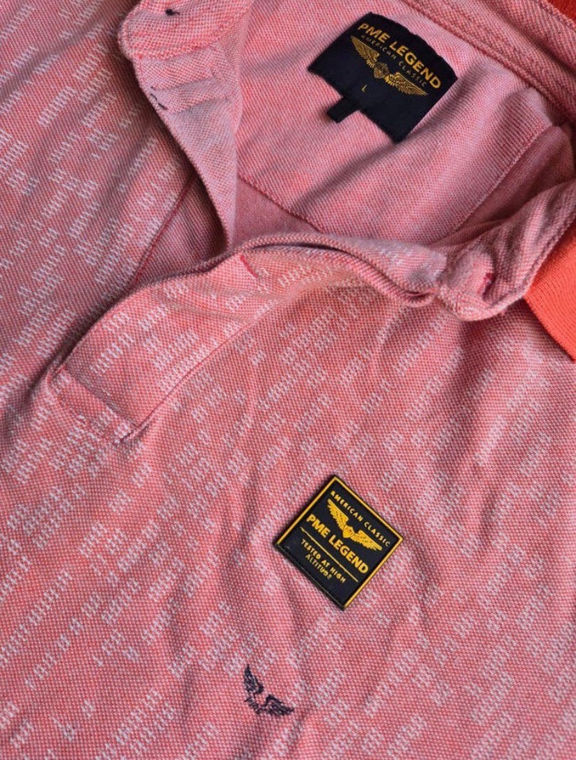 Pme legend Pall Mall Polo shirt Koraal maat L, Maat 52/54 (L), Overige kleuren, ., Ophalen of Verzenden
