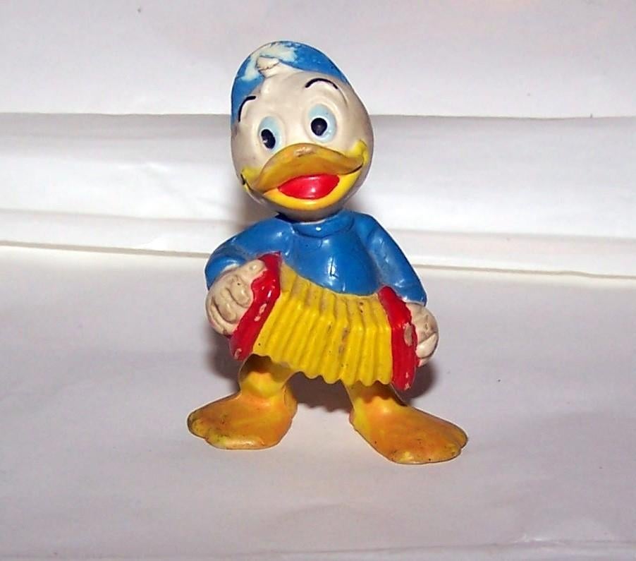 Vintage 1977 Kwak vinyl figuurtje. Bully comics., Verzamelen, Disney, Ophalen of Verzenden, Donald Duck, Zo goed als nieuw, Beeldje of Figuurtje