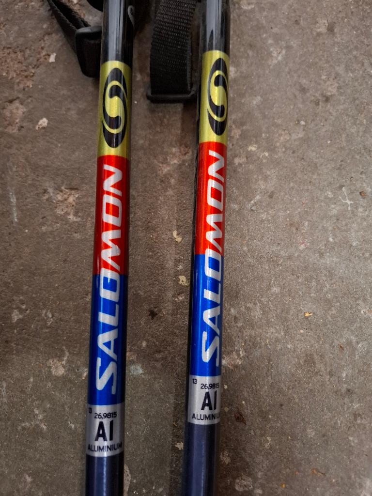 Salomon power aluminium skistokken 50", Sport en Fitness, Skiën en Langlaufen, Ophalen, Stokken, 100 tot 140 cm, Salomon
