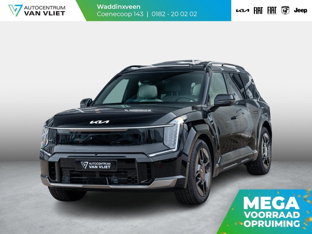 Kia EV9 GT-Line AWD 99.8 kWh | Levering uit voorraad | 7-Per, Auto's, Kia, Automaat, EV9, Zwart, Origineel Nederlands