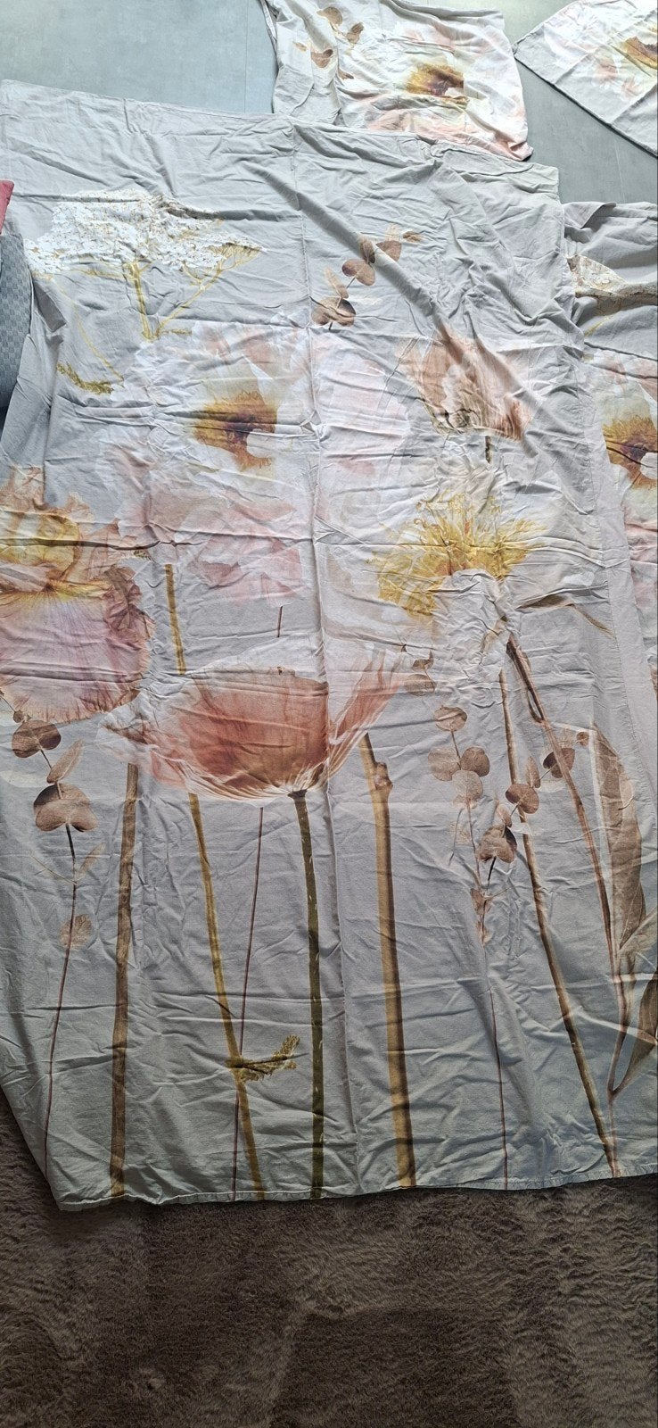 Twee 1-persoons dekbedhoezen Snoozing 120x220 cm, Eenpersoons, Meerkleurig, Dekbedovertrek, Katoen