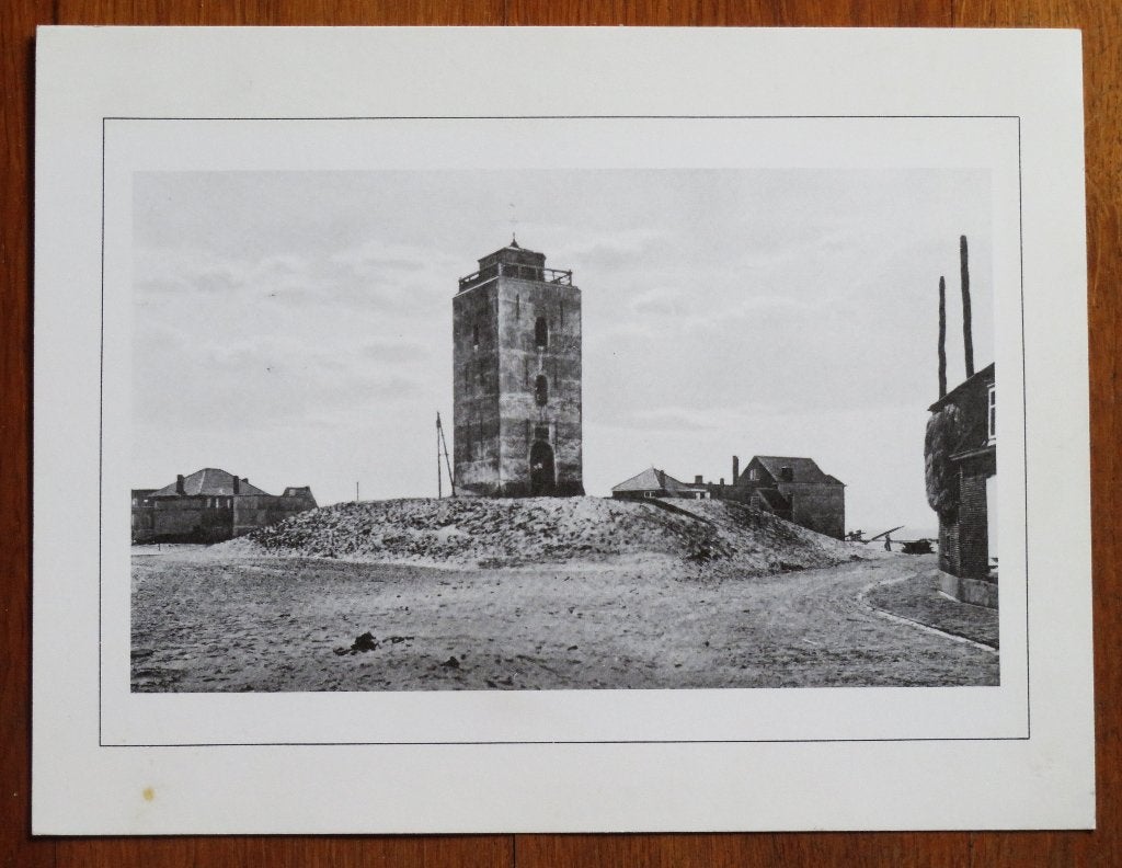 Grote oude foto van Katwijk aan Zee: Vuurtoren (reprint), Ophalen of Verzenden, Voor 1940, Gebruikt, Overige onderwerpen