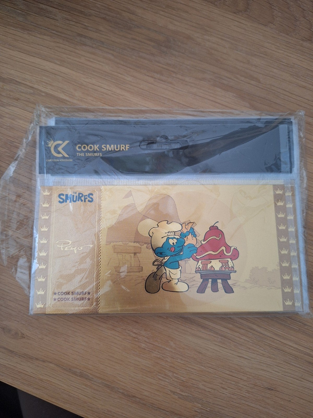 Smurfen: Cook Smurf verzamelkaart, Verzamelen, Smurfen, Ophalen of Verzenden, Nieuw, Verschillende Smurfen