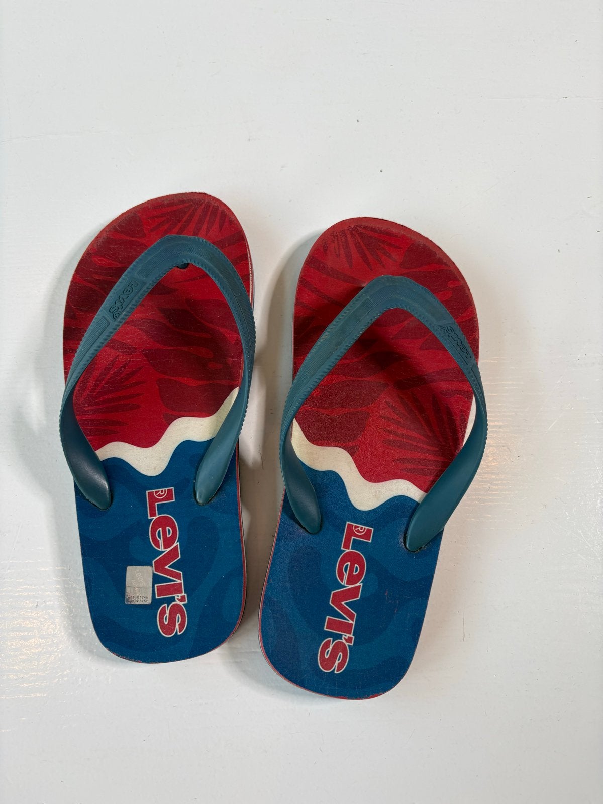 Levi's slippers - Rood, blauw, wit - Maat 34/35, Ophalen of Verzenden, Jongen of Meisje, Overige typen
