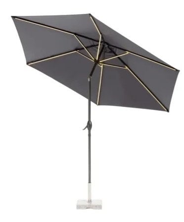 Nieuwe Parasol met Solar Verlichting - Departijwinkel, Tuin en Terras, Parasols, Nieuw, 2 tot 3 meter, Ophalen