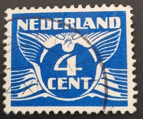 Nederland 1924 - nvph 148 - Vliegende Duif ( zwm), Ophalen of Verzenden, T/m 1940, Gestempeld
