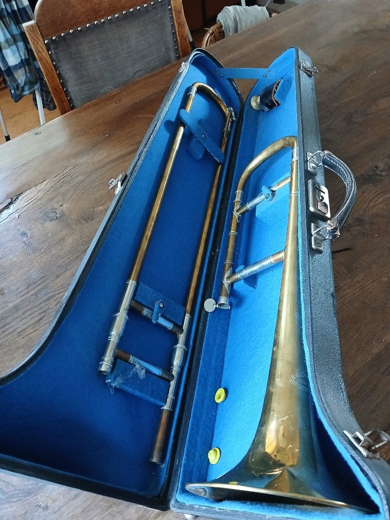 trombone alt, Muziek en Instrumenten, Ophalen, Gebruikt, Alt, Met koffer