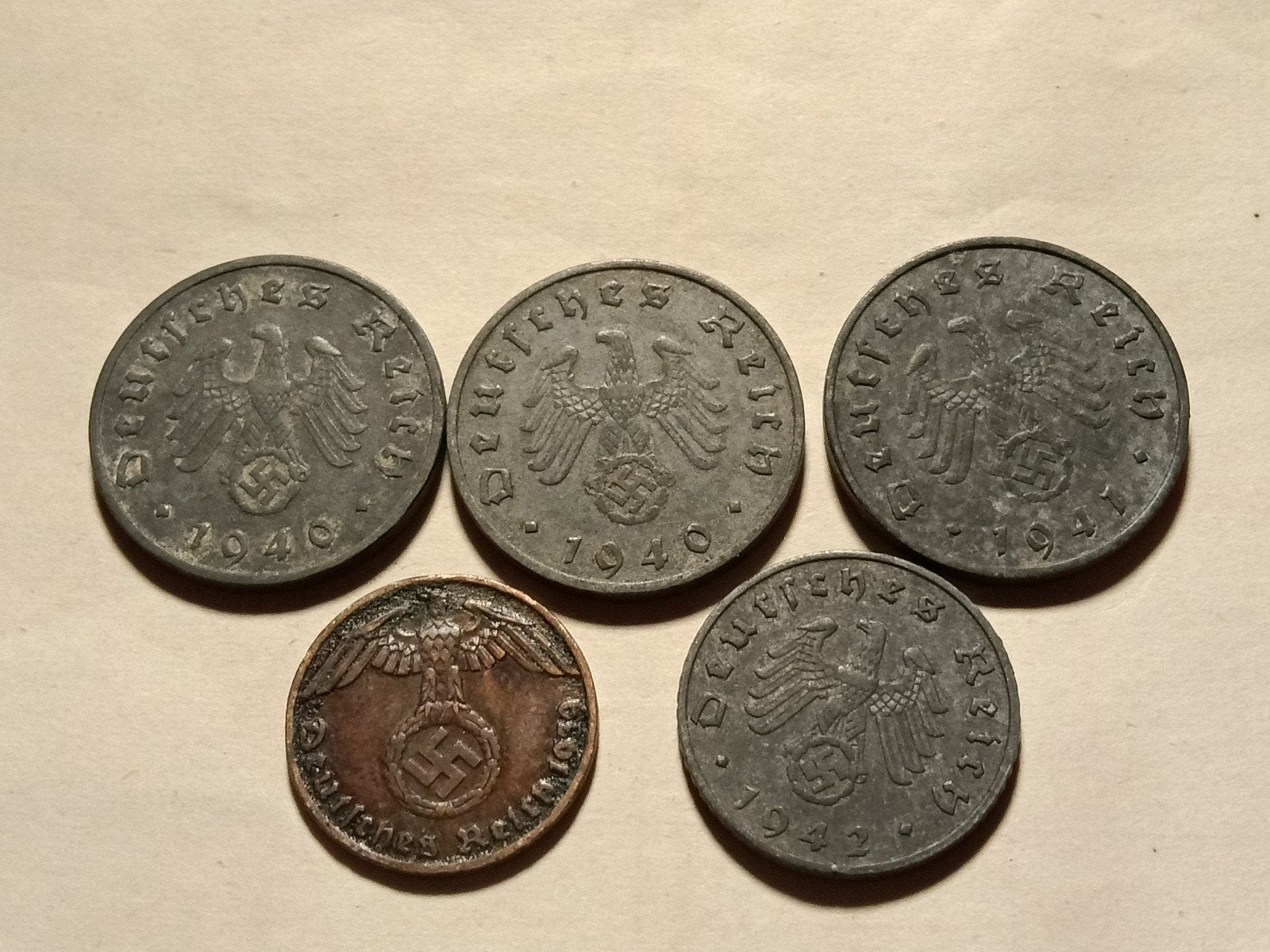 Lotje Reichspfennige 1940-1945, Verzamelen, Ophalen of Verzenden, Nederland