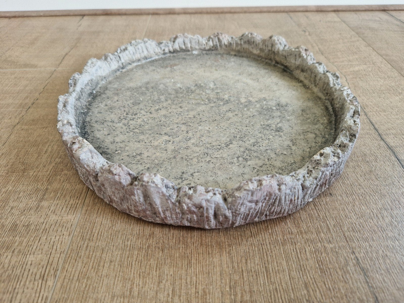 Decoratieve stenen schaal/onderzetter, Huis en Inrichting, Woonaccessoires | Kandelaars en Kaarsen, Gebruikt, Ophalen of Verzenden