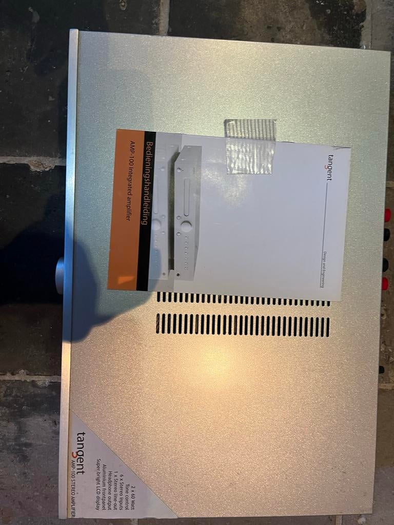 Tangent AMP-100 Stereo Versterker, Zo goed als nieuw, 60 tot 120 watt, Stereo, Ophalen