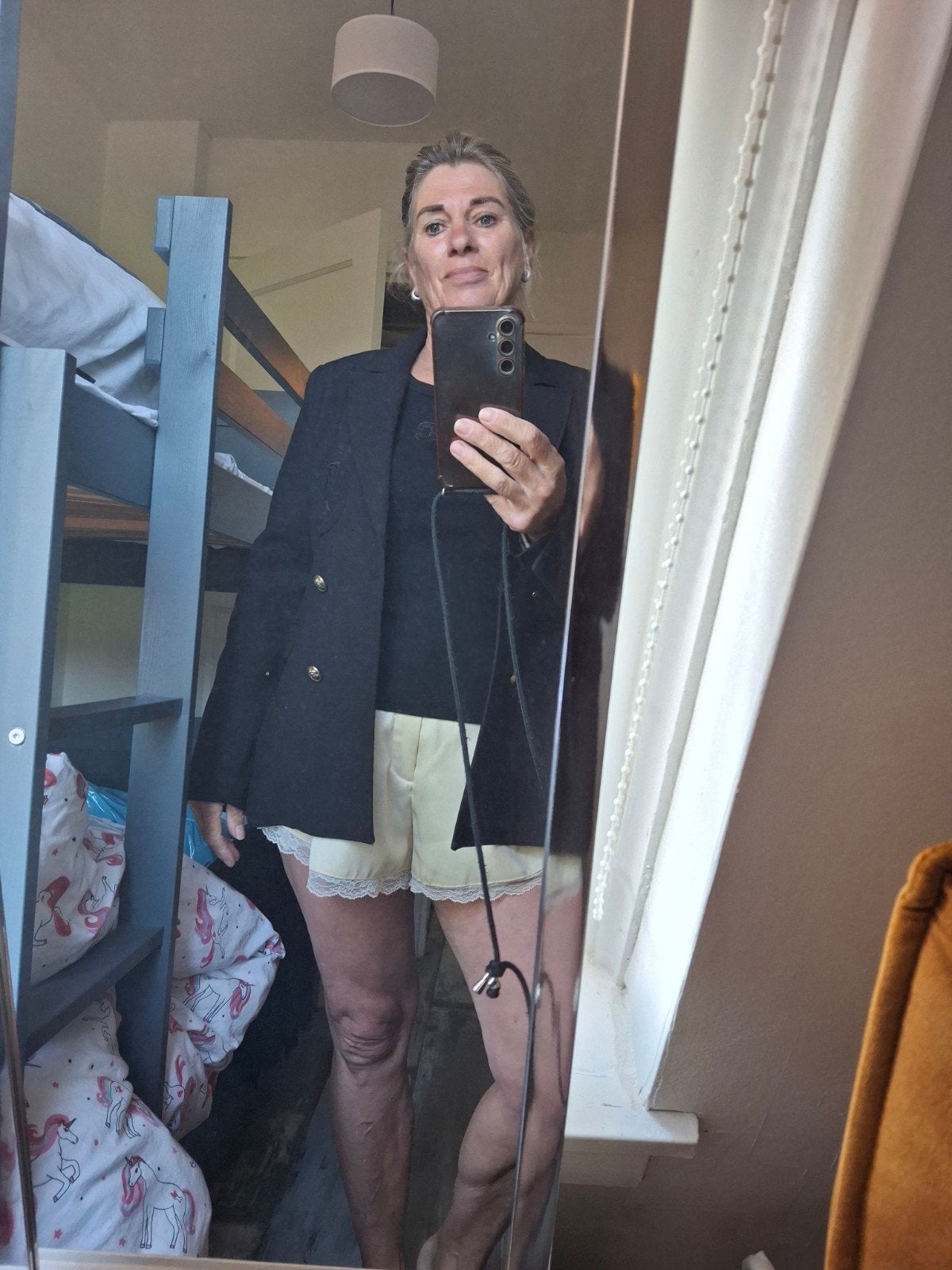 Wolmix oversized blazer met borduursel 2x gedragen, Ophalen of Verzenden, Zo goed als nieuw, Maat 38/40 (M), Zwart