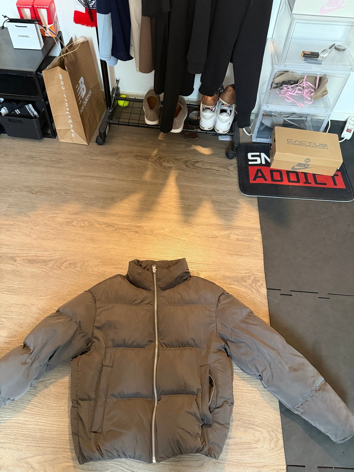 Zara Puffer Jas Heren Maat S Grijs Goede Staat, Verzenden, Gedragen, Maat 46 (S) of kleiner, Grijs