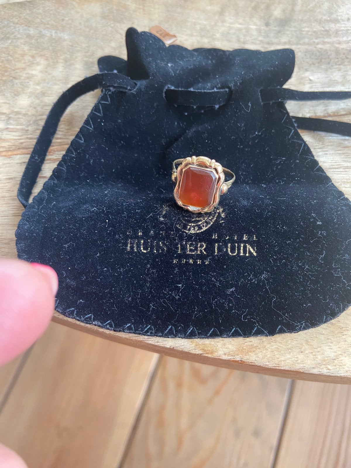 Gouden ring, Ophalen of Verzenden, Zo goed als nieuw, Goud, Dame