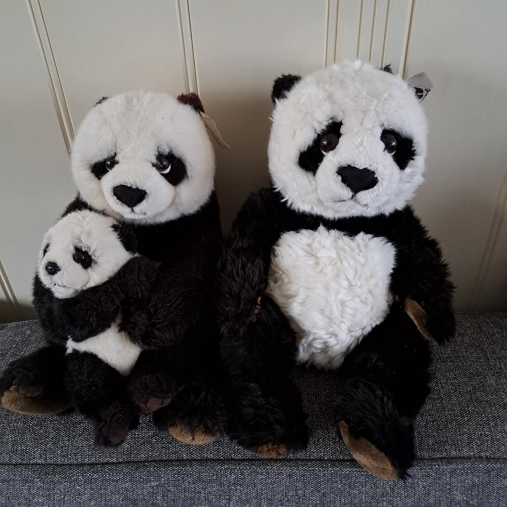 WWF Panda Berenfamilie - 30cm knuffels, Gebruikt, Overige merken, Overige karakters, Beer