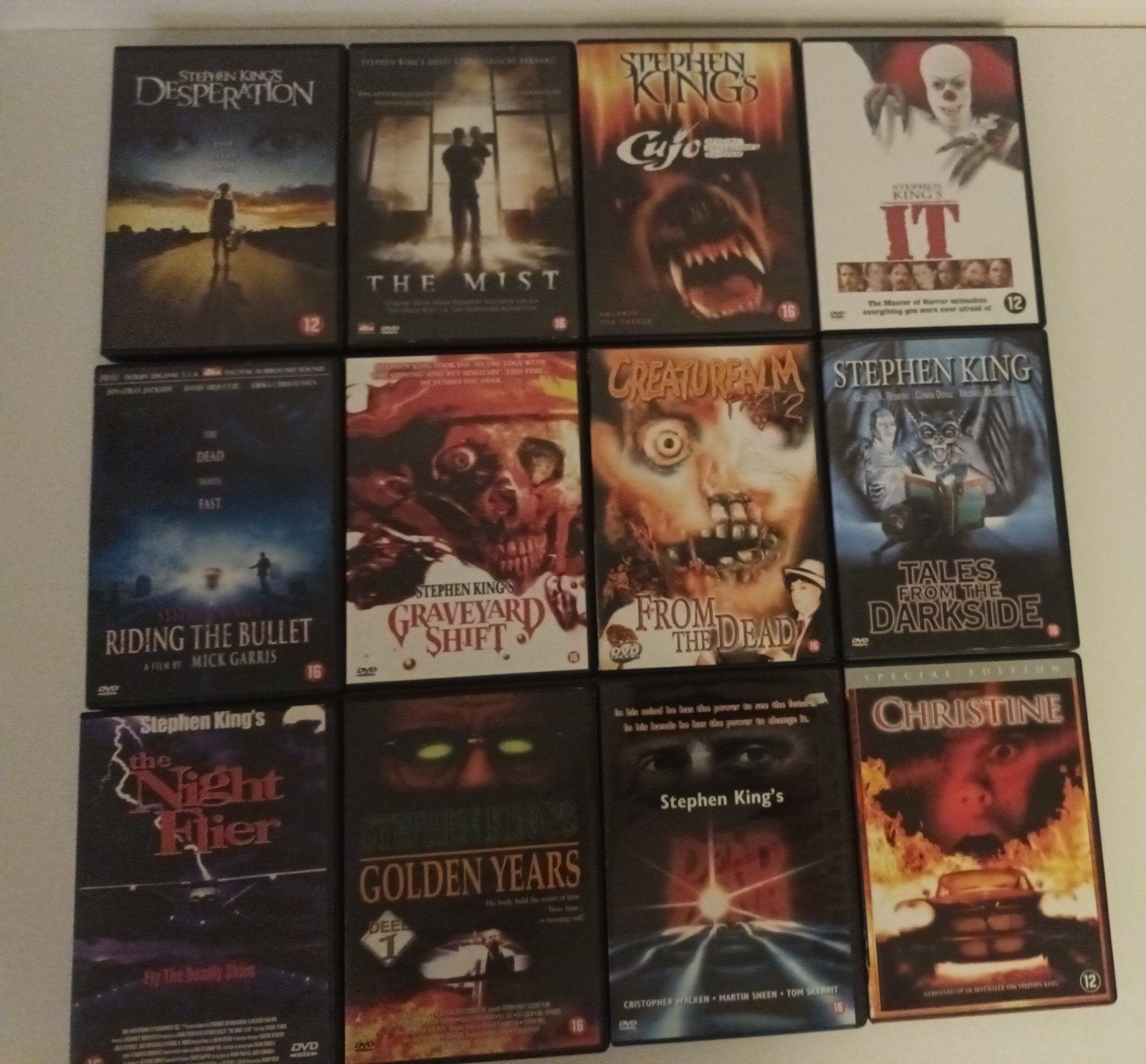 12 dvds Stephen King, Vanaf 16 jaar, Ophalen of Verzenden, Zo goed als nieuw, Overige genres