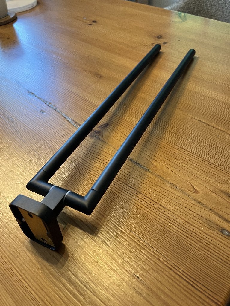 Handdoekhouder | Ben Mykanto 2-lidshanddoekhouder Matt Black, Ophalen, Nieuw, Zwart, Handdoekenrek