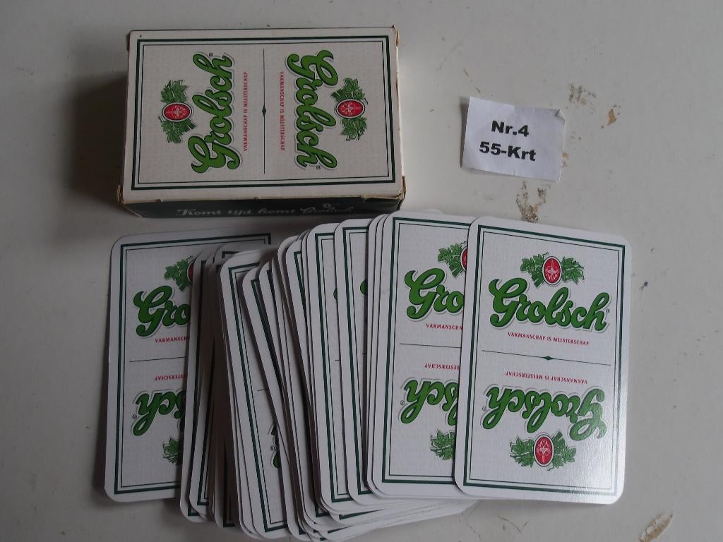 Grolsch speelkaarten (nr.4) 55-Krt, Verzamelen, Biermerken, Nieuw, Overige typen, Grolsch, Ophalen of Verzenden