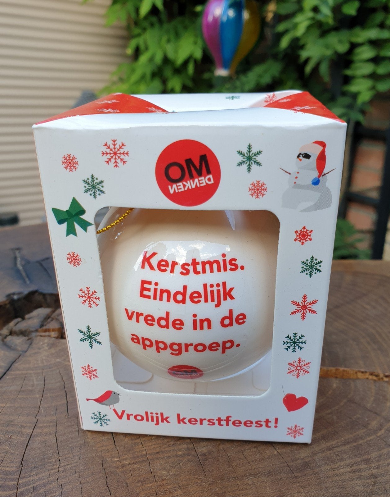 kerstbal met tekst/kerstbal/grappige tekst, Verzenden, Nieuw