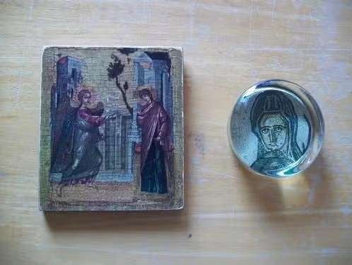 Onze Lieve Vrouw, afbeelding Icoon, Verzamelen, Ophalen of Verzenden, Zo goed als nieuw, Overige typen, Christendom | Katholiek
