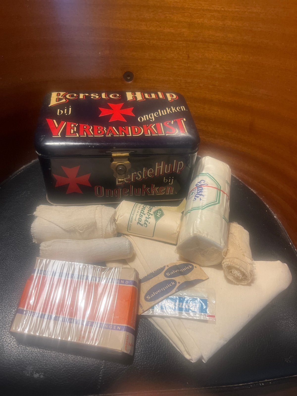 Vintage EHBO Verbandkist - Eerste Hulp bij Ongelukken, Ophalen of Verzenden, Gebruikt