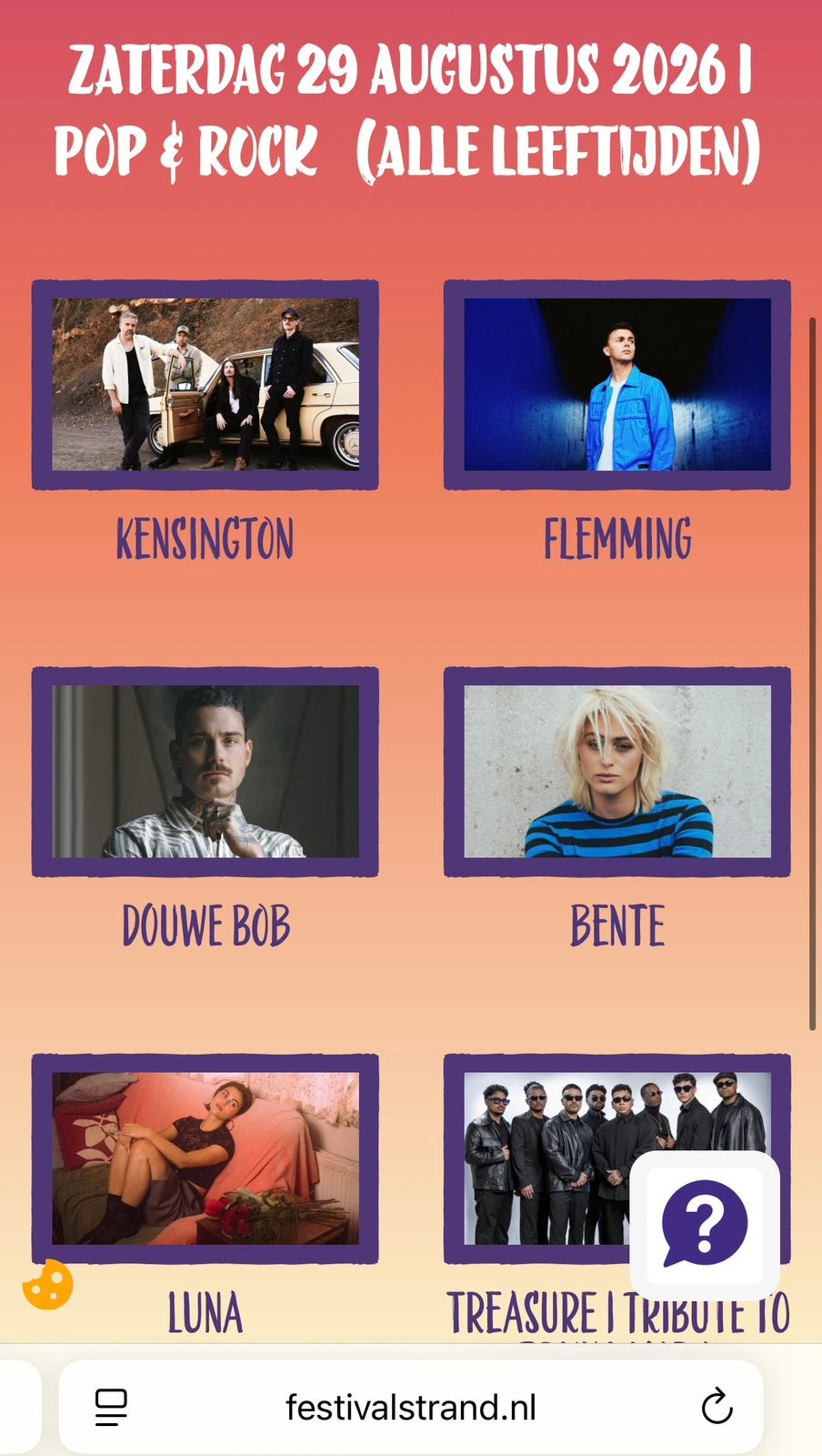 Festival STRAND - 4 tickets 29 augustus, Drie personen of meer