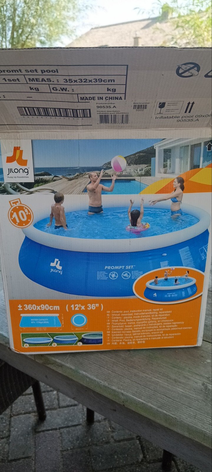 Groot Jilong Opzetzwembad - Zo goed als nieuw, Tuin en Terras, Zwembaden, Ophalen of Verzenden