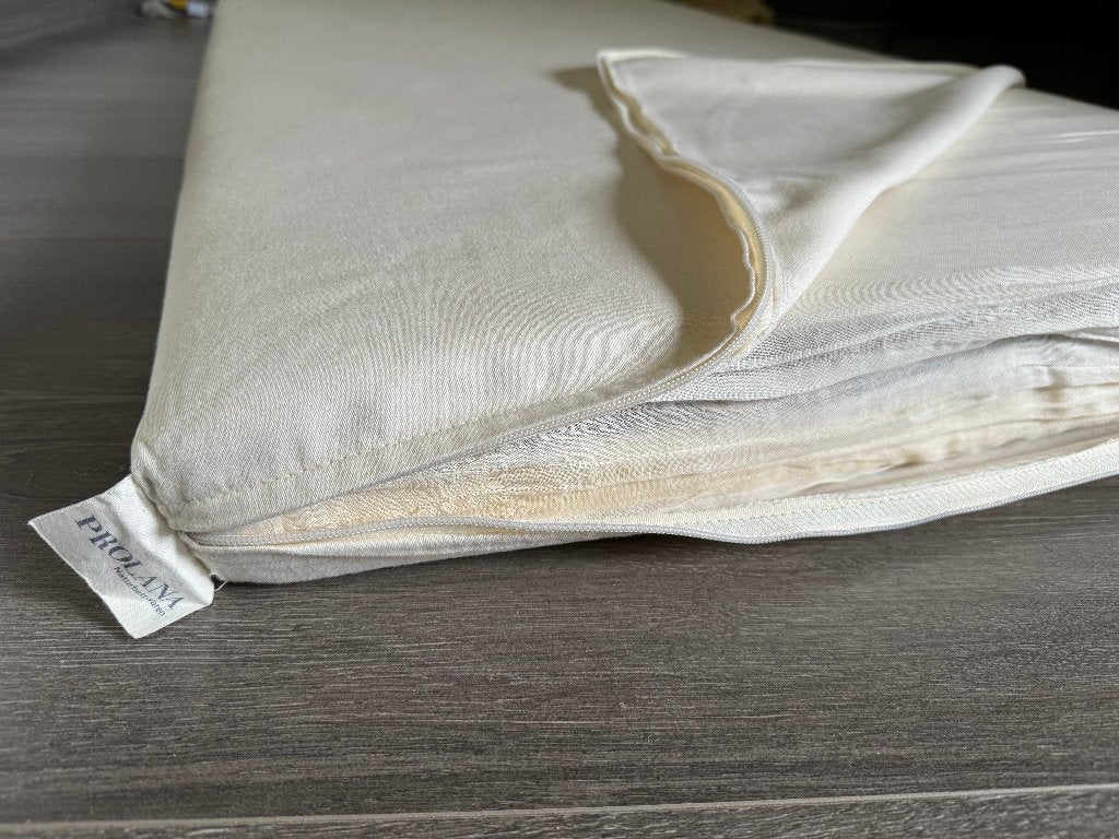 Prolana ledikant matras van natuurlatex en kokos 140x70, Ophalen, Zo goed als nieuw, Overige typen